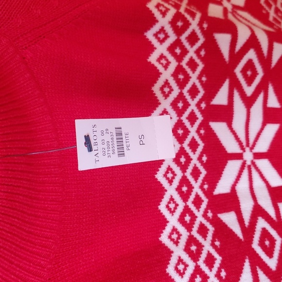 Talbots Mockneck Bicolor Fair Isle Long Sleeve Sz. PS Sweater NWT - Picture 5 of 13